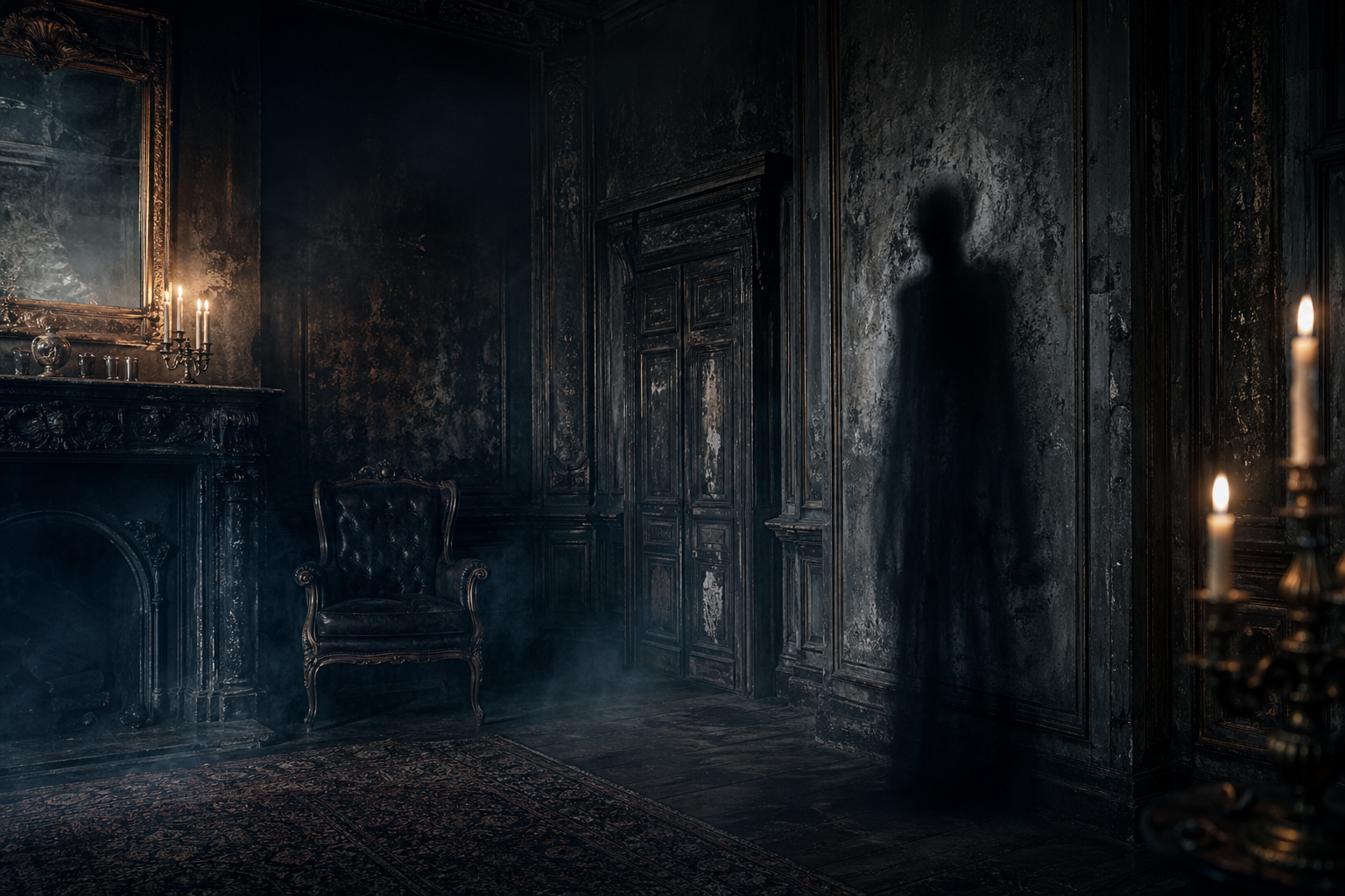 Shadow People: Witness Reports Tall Thin Entity Vanishing into Wall