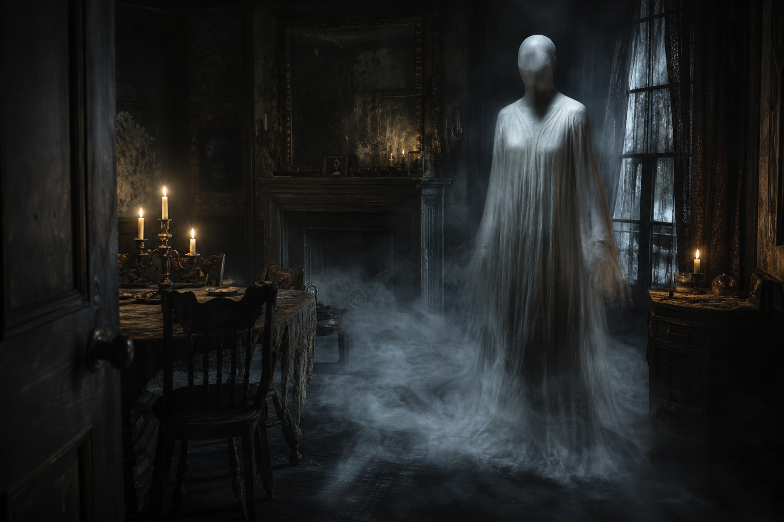 Faceless White Figure Terrorizes Homeowners with Mimicry and Foul Odors