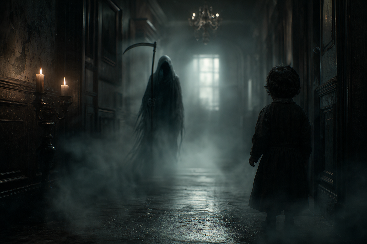 The London Grim Reaper: A Terrifying Childhood Encounter in a Haunted Hallway