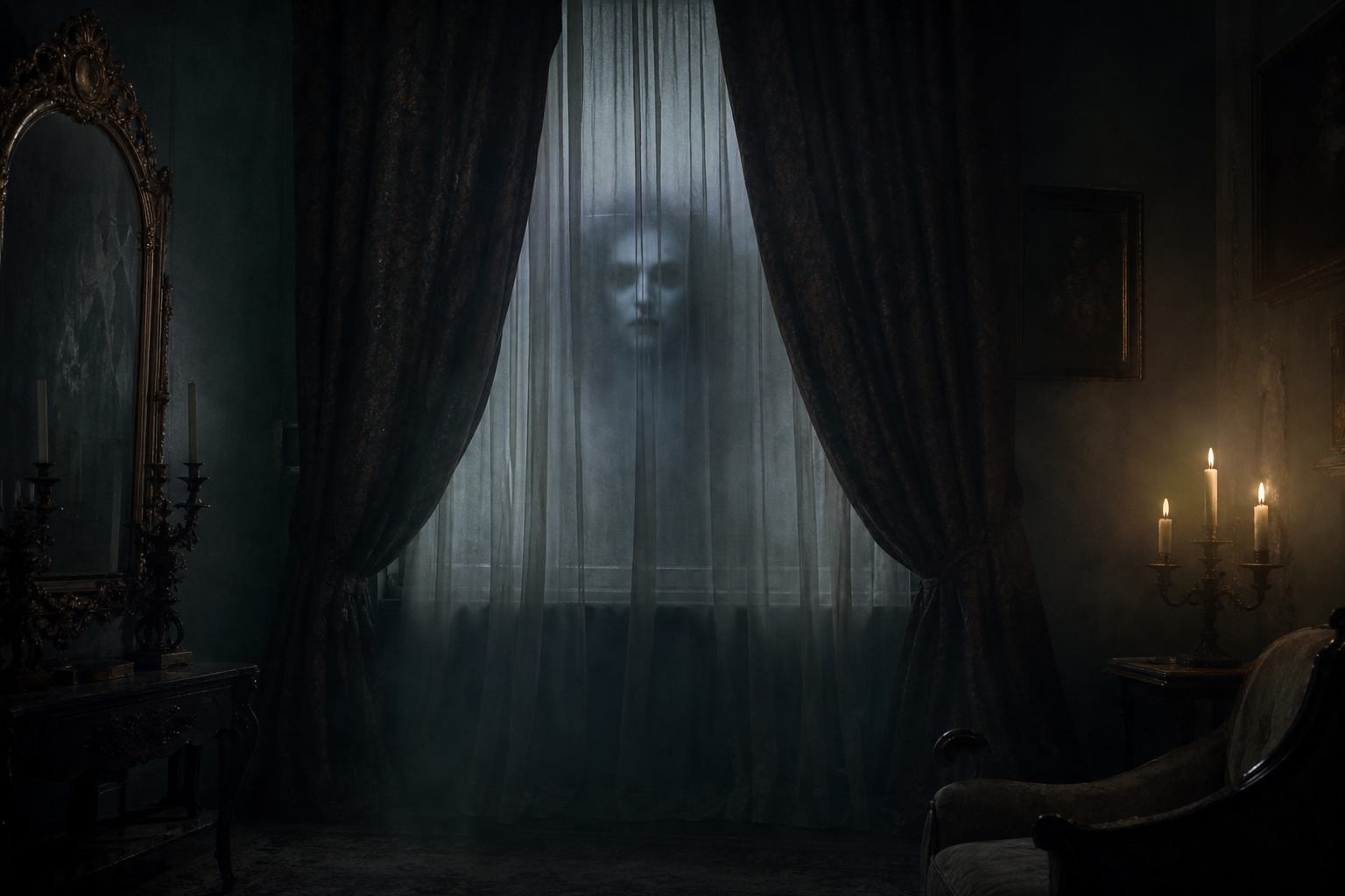 Ghostly Face in the Curtains: A Reddit User’s Chilling Encounter