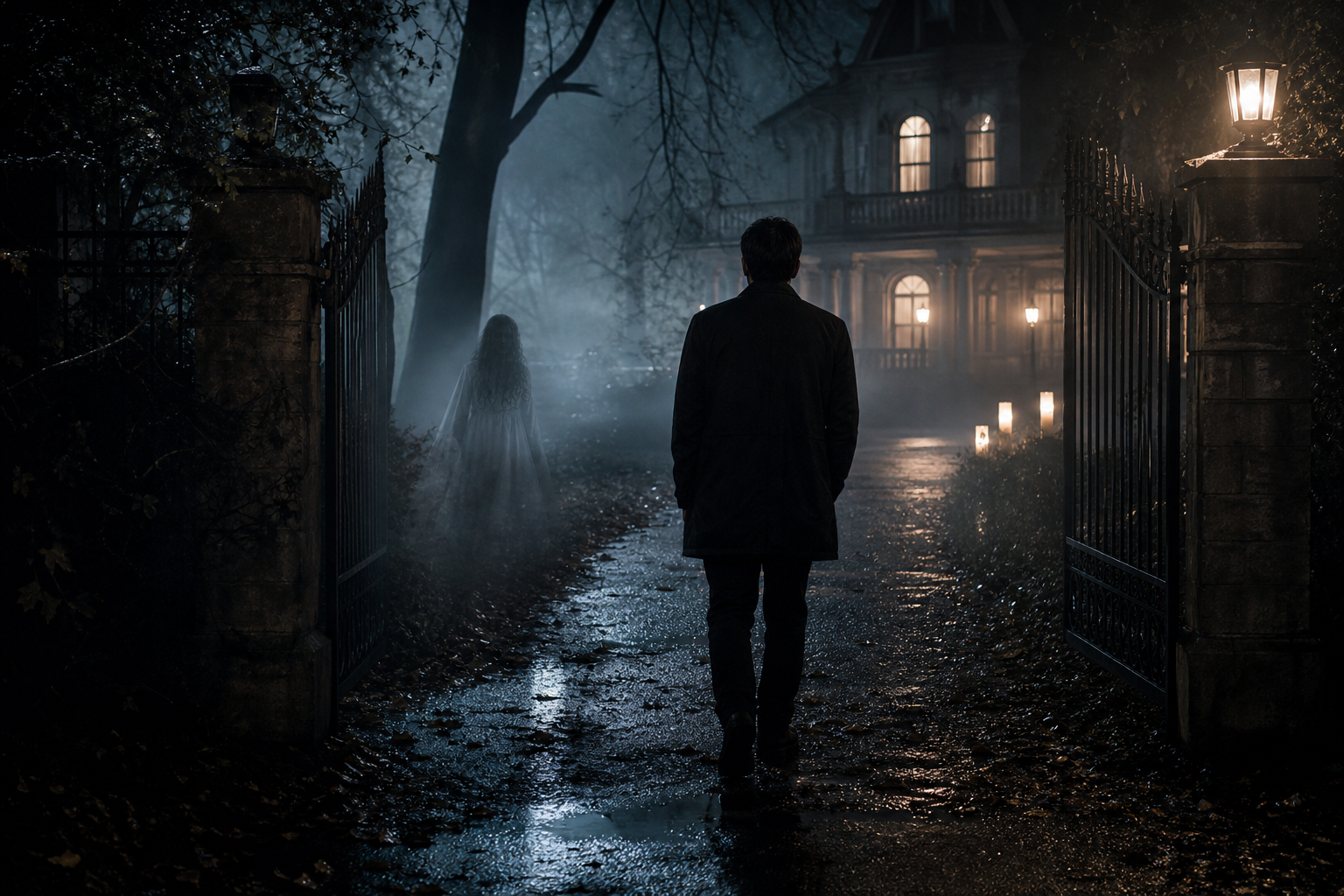 Chilling Security Camera Footage: Does a Ghost Follow This Man Home?