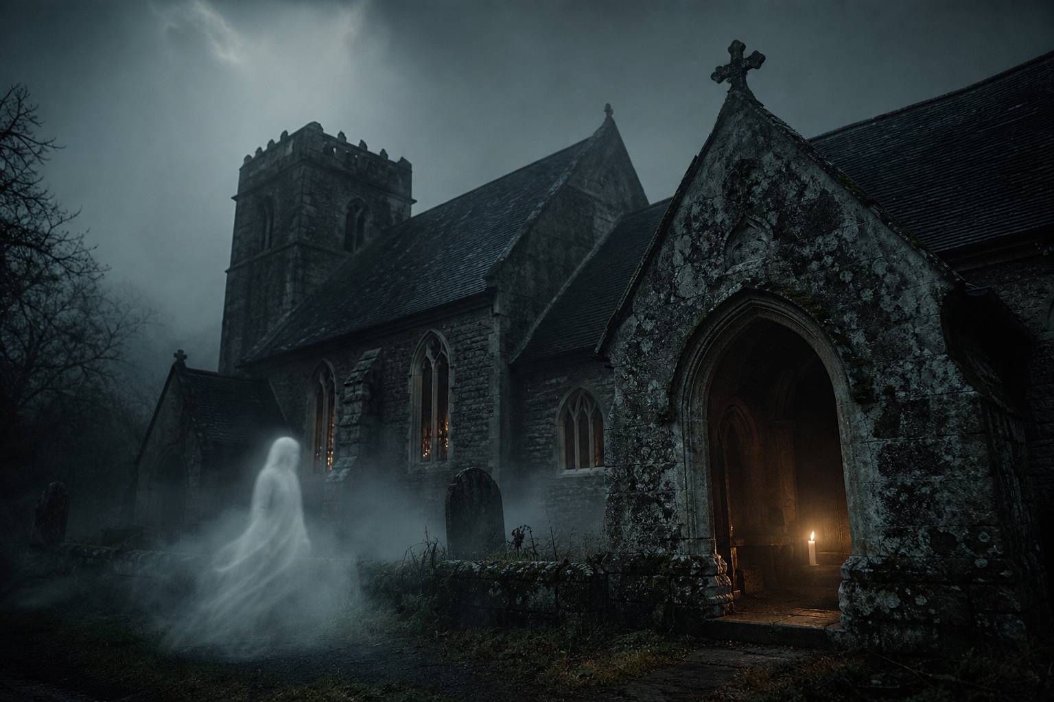 Ghostly Figures Caught on Infrared Camera at Ancient Chaldon Church